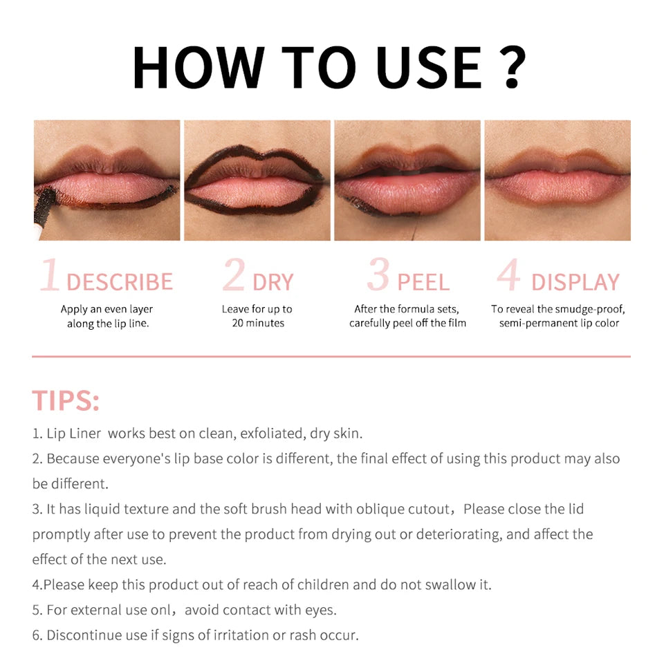 Lip Liner Peel Off Tattoo