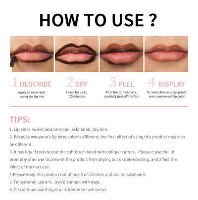 Lip Liner Peel Off Tattoo